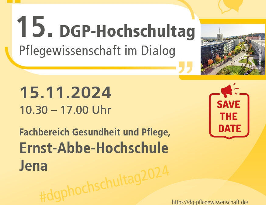 15. DGP Hochschultag – SAVE THE DATE